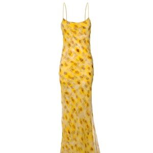 RARE Brian Dales Yellow Organza Dress